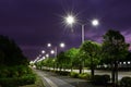 The energy saving streetlights made by LED Royalty Free Stock Photo