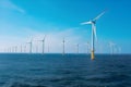 Energy saving windmills, turbin at nature, sea, mountains, fields