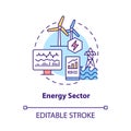 Energy sector concept icon