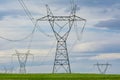 High voltage power pylons Royalty Free Stock Photo