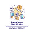 Energy source diversification concept icon Royalty Free Stock Photo
