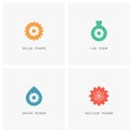 Energy source logo set