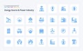 25 Energy Source And Power Industry Blue icon pack