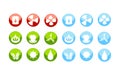 Energy sources icon set by danger