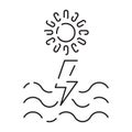 Energy sources, types and renewable energy or alternative line icon. Energy Related Types Of Vector. Contains Icons like Hydro Royalty Free Stock Photo