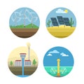 Energy sources vector illustration.