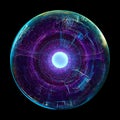 Energy Sphere With Glowing Core. Concept For Antigravity Royalty Free Stock Photo