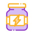 Energy Sport Supplements Vector Thin Line Icon