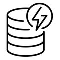 Energy storage icon outline vector. Battery system