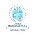 Energy storage and return concept icon Royalty Free Stock Photo