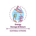 Energy storage and return concept icon Royalty Free Stock Photo