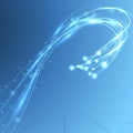 Energy stream speed bandwidth fiber optics