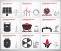 Energy symbols and icons