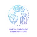 Energy systems digitalization concept icon