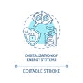 Energy systems digitalization concept icon