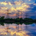 Energy towers. Royalty Free Stock Photo