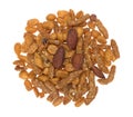 Energy trail mix blend on a white background