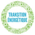 Energy transition symbol called transition energetique in french language