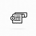 Energy utility bill. Electricity bill icon. Invoice icon. Cashier receipt. Hand holding a receipt bill. Pay bill icon. Vector on