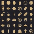 Energy value icons set, simple style