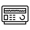 Energy voltage regulator icon, outline style