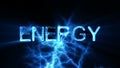 ENERGY Word Text Animation with Electrical Lightning