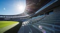 An energyefficient stadium with lowemissivity windows reducing heat loss and promoting temperature regulation