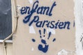 Enfant Parisien stencil painted