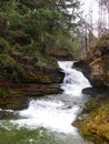 Enfield gorge trail waterfall Robert H. Treman New York State Park Royalty Free Stock Photo