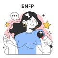 ENFP MBTI type. Charcter with the extraverted, intuitive, feeling