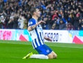 Pascal Gross of Brighton and Hove Albion celebrates goal Royalty Free Stock Photo