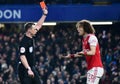 David Luiz sees red card