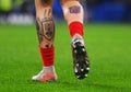 Detail of Lucas Torreira tattoos