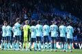 Leicester City Players Holding a minute of silence