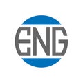 ENG letter logo design on white background. ENG creative initials circle logo concept. ENG letter design