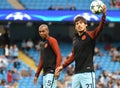 Fernando and David Silva Warming Up