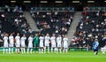 MK Dons during the take the knee moment