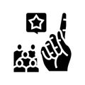 engage appropriate workplace conversations glyph icon vector illustration