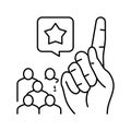 engage appropriate workplace conversations line icon vector illustration