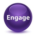 Engage glassy purple round button Royalty Free Stock Photo