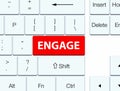 Engage red keyboard button Royalty Free Stock Photo