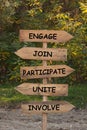 Engage Join Participate Involve Royalty Free Stock Photo