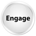 Engage premium white round button Royalty Free Stock Photo