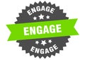 engage sign. engage circular band label. engage sticker Royalty Free Stock Photo
