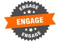 engage sign. engage circular band label. engage sticker Royalty Free Stock Photo