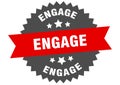 engage sign. engage circular band label. engage sticker Royalty Free Stock Photo
