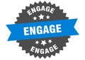 engage sign. engage circular band label. engage sticker Royalty Free Stock Photo