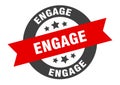engage sign. engage round ribbon sticker. engage Royalty Free Stock Photo
