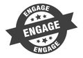 engage sign. engage round ribbon sticker. engage Royalty Free Stock Photo