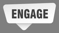 engage sign. engage white sticker isolated on gray background Royalty Free Stock Photo